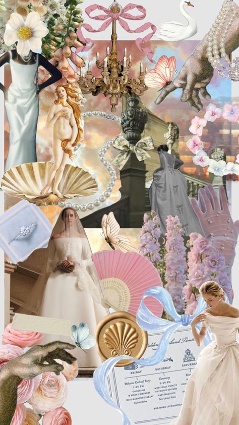 #myfirstshuffle #coquette #rococo #romantic #romance #feminine #uberfeminine #wedding #bows #aestheticmoodboard #aestheticgirl #renaissance Rococo Wedding, Regency Wedding, Wedding Bows, Marie Antoinette, Create Collage, Rococo, Creative Play, Aesthetic Girl, Your Aesthetic