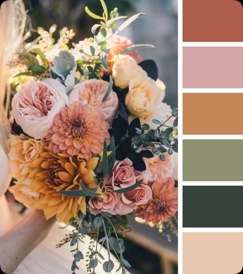 Winter Spring Wedding Colors, Wedding Color Palette Late Summer, Gamboge Color Aesthetic, Spring Neutral Wedding Flowers, Summer Wedding Colors Wildflowers, 2025 Wedding Color Palette, Wedding Flower Colour Schemes, Summer Party Color Palette, March Wedding Palette