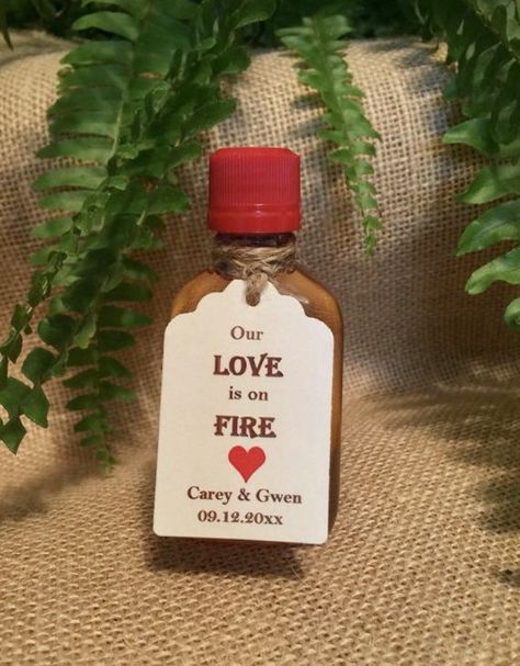 Wedding Favors For Guests Diy, Fireball Shot, Drink Favors, Diy Wedding Favors Cheap, Summer Favors, Candy Wedding Favors, Edible Wedding Favors, Elegant Wedding Favors, Wedding Gift Tags