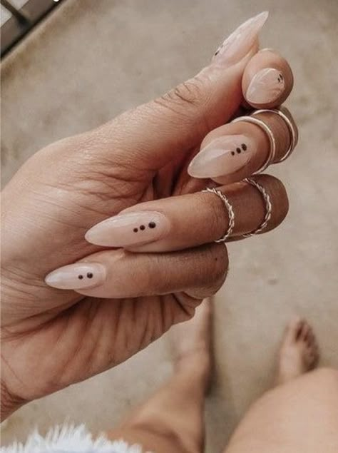 Almond Nails Pink, Almond Shaped Nails, Neutral Nail, Boho Nails, Witchy Nails, Shaped Nails, Almond Shape Nails, Personal Grooming, Simple Acrylic Nails