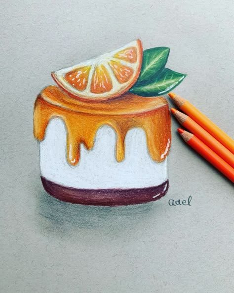 Realistic Colored Pencil Drawings Easy, Drawing Colored Pencil Easy, Colored Pencil Artwork Ideas Easy, Coloured Pencil Drawings Easy, Color Pencil Art Easy, Color Pencil Art Drawings Easy, Drawing Ideas Colored Pencil Easy, Easy Colour Pencil Drawings, Dessert Art Drawing