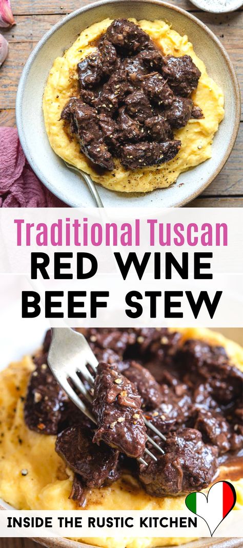 Beef And Red Wine Recipes, Recipes Using Red Wine, Red Wine Recipes Cooking, Red Wine Recipes, Tuscan Beef Stew, Red Wine Stew, Beef In Red Wine, Beef Red Wine, Tuscan Beef