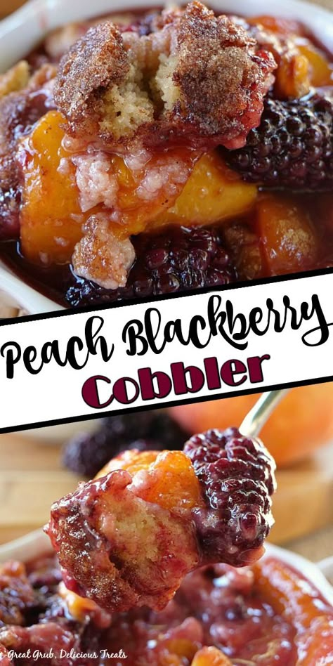 Blackberries Cobbler, Blackberry Peach Cobbler, Blackberry Dessert, Blackberry Cobbler Recipe, Fresh Peach Cobbler, Cobbler Recipes Easy, Cobbler Topping, Blackberry Recipes, Blackberry Cobbler