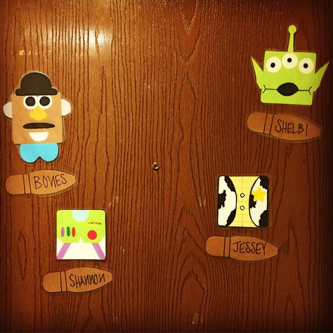 Toy Story Door Decs-#newgovlove Toy Story Door Decorations Ra, Resident Assistant Door Decs, Res Life Door Decs, Ra Door Tags, Toy Story Decorations, Door Decorations College, Ra Themes, College Bulletin Boards, Dorm Door