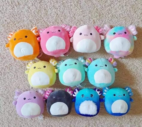 Axolotl Squishmallow Aesthetic, Cute Swishmellows, Squishmallows Axolotl, Kawaii Squishmallow, Axolotl Plushies, Squishmallow Aesthetic, Cute Squishmallows, Rare Squishmallows, Axolotl Squishmallow