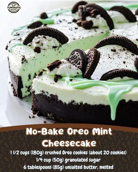 No Bake Oreo Mint Cheesecake, Andes Mint Cheesecake, Mint Oreo Cheesecake, Mint Cheesecake, Mint Oreo, Oreo Cheesecake, No Bake Cheesecake, Covered Strawberries, Chocolate Covered Strawberries