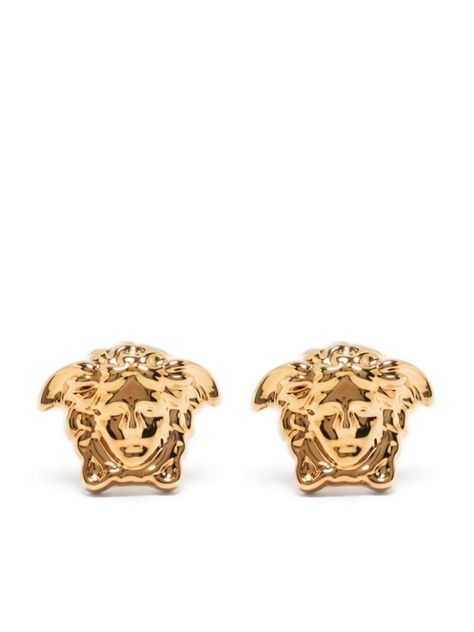 Shop or share your style of the product on ModeSens! Gold earrings with front Medusa head detail. Made in Italy 100% metal Chloe 2024, Versace Earrings, Versace Gold, Girl Vibe, Versace Jewelry, Nice Nails, Versace Accessories, Gold Models, Chic Leather