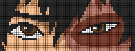 Zuko Atla, Avatar Last Airbender, Grid Crochet, Graph Crochet, Pixel Art Templates, Diy Perler Bead Crafts, Beads Ideas, Pixel Crochet, Pixel Art Grid