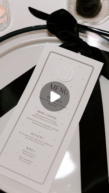 The Wedding Trailer | Capsule Events on Instagram: "Can’t say no to a little DIY project! These petite stick on pearls added the best texture to this clean menu.   Menus (and chargers) are one of my favorite ways to add personality and additional visual interest to a tablescape 😍  Rentals featured:  Black rim chargers Votives Cylinder vases + black candle holder Tall black taper holder  Photographer: @racheljean.photo Planner: @uniqucoeventsdsm Venue: @vineyardatstcharles Content Creator: @dayofcontent_meganlaven Decor + menu & seating chart design: @theweddingtrailers Floral: @parrottfloralco Dress: @kalonbridalstudio Stationary: @cayla_creates_ Live painting:@suz.live.paints Models: @nate_gustoff @chloe_gustoff Tux: @skeffingtonsformalwear Spray tan: @bronze.515 Hair / MUA: @kenzie_mari Wedding Trailer, Black Candle Holders, Tall Candle Holders, Wine Desserts, Pearls Diy, Live Painting, Cylinder Vase, Spray Tanning, Chart Design