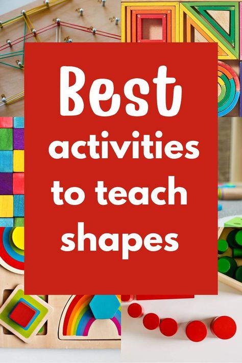 Activities To Learn Shapes, Preschool Shape Games, Preschool Shapes Crafts, Prek Shape Activities, Teaching Shapes To Toddlers, Shape Games For Preschool, Colors And Shapes Preschool Activities, Kindergarten Shapes Activities, Shape Activities Eyfs