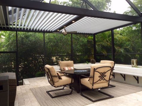 Adjustable Louvered Roof Louvered Pergola, Wooden Terrace, Pergola Curtains, Modern Pergola, Aluminum Pergola, Metal Pergola, Pergola Attached To House, Wooden Pergola, Patio Gazebo