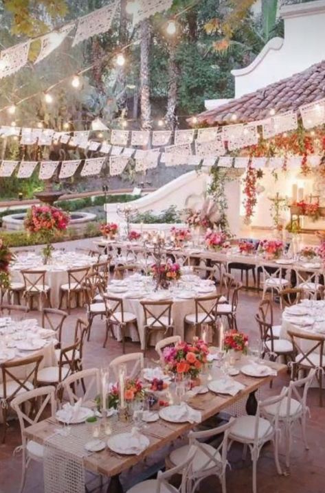 Retirement Party Ideas, Guatemala Wedding, Wildflower Wedding Theme, Mexican Themed Weddings, Hacienda Wedding, Retirement Party Decorations, Fiesta Wedding, Boda Mexicana, Farm Tables