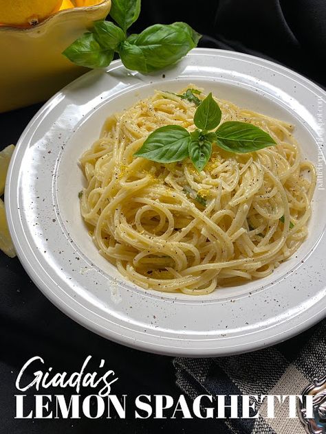 Spaghetti Lemon Parmesan, Giada Lemon Pasta, Giadas Lemon Baked Ziti, Giadas Lemon Pasta, Giada Lemon Spaghetti, Spaghetti Limone Recipe, Spice Zucchini Bread, Bread Small Batch, Lemony Spaghetti