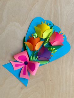 Paper Craft, Paper Flowers, Mothers Day, Flowers, Blue