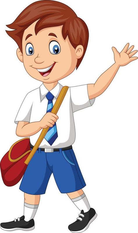 Student Drawing Cartoon, Boy Reference Photo, School Boy Drawing, School Kids Cartoon, Boy Clip Art, Raja Ram, Student Clipart, Boy Cartoon Characters, Waving Hand