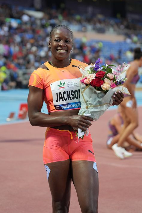 Shericka Jackson (Jamaica) • 2024 Marrakech Diamond League #athletics Jamaica Track And Field, Shericka Jackson, Ladies Football League, 10 Week Half Marathon Training, Half Marathon Training Plan, Girls Football, Marathon Training Plan, Women’s Soccer, Long Jump