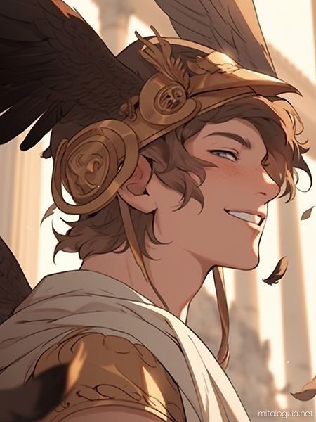 Demigod Character Art, Hermes Greek God Fanart, Roman Gods Art, Hermes God Fanart, Greek Gods Anime, Hermes Fanart God, Hermes Character Design, Greek Gods Art Drawing, Hermes Greek God Art