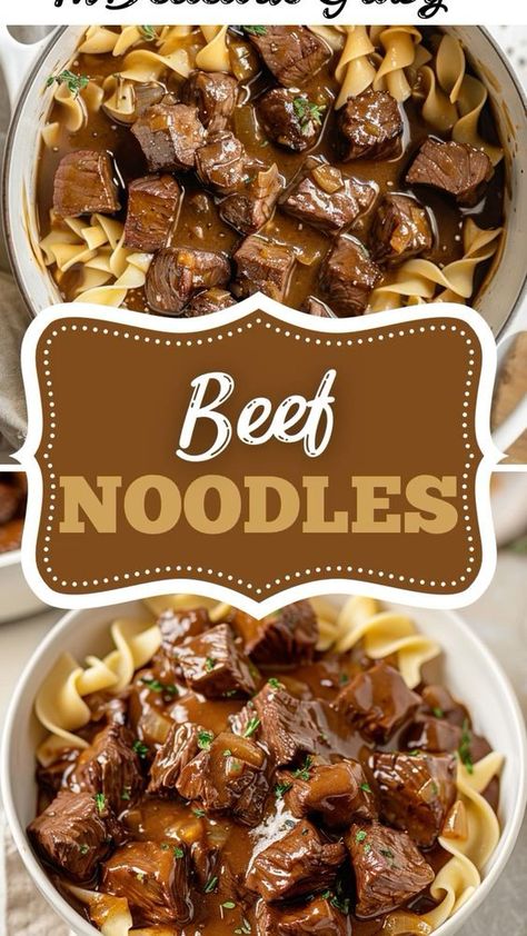 Homemade Stovetop Beef and Noodles: Whip up this easy and hearty stovetop recipe featuring tender stew meat and noodles. Perfect for a cozy night in! Stew Meat In Crockpot Recipes, Stew Meat Soup Crockpot, Tasty Weeknight Dinners, Stew Beef And Noodles Recipes, Easy Recipes For Stew Meat, Dinner Ideas With Stewing Beef, Stew Meat And Noodles Crock Pot, Beef Stew Soup Recipes, Things To Do With Beef Stew Meat