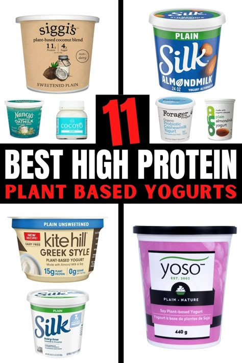 The 11 Best High Protein Dairy Free Yogurts To Buy Right Now Low Carb High Protein Dairy Free, Non Dairy High Protein Foods, High Protein Gluten Free Dairy Free, Non Dairy High Protein Snacks, Non Dairy Protein Sources, Dairy Free High Protein Snacks, High Protein Dairy Free Snacks, High Protein No Dairy, High Protein Meals Dairy Free