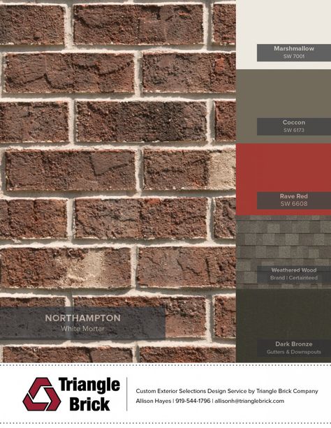 Blog | Triangle Brick Exterior Brown Brick House Colors, Shutters On Brown Brick House, Paint Colors That Compliment Brown Brick, Dark Brown Brick House Exterior Color Schemes, Siding With Brown Brick, Brown Brick Exterior Color Scheme, Dark Brown Brick House Exterior, Brown Brick House Exterior Color Schemes, Tan Brick House Exterior Color Schemes