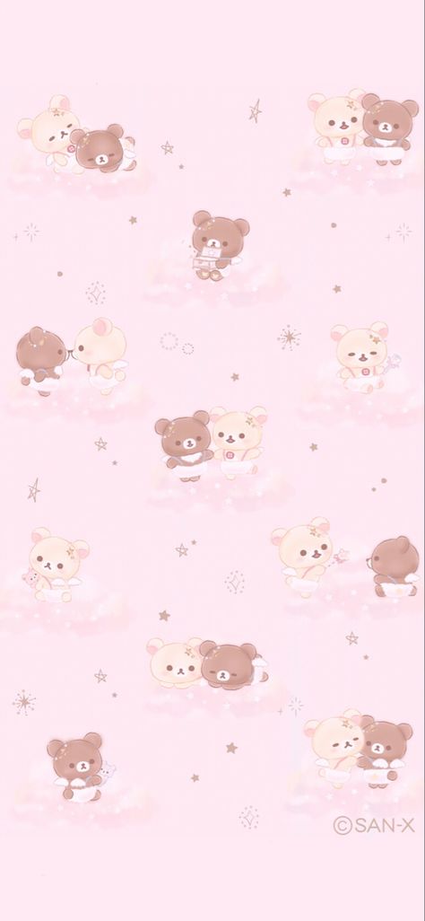 Rillakuma Wallpaper Pink, Pink Rilakkuma Wallpaper, Pink Angel Wallpaper, Rilakkuma Wallpaper Iphone, Korilakkuma Wallpaper, Rilakkuma Pink, Rilakkuma Wallpaper, Cherry Blossom Wallpaper, Rose Gold Wallpaper