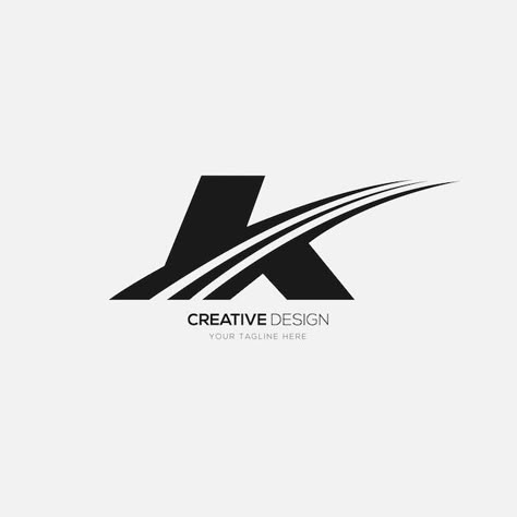 Vector creative letter k modern monogram... | Premium Vector #Freepik #vector #road-sign #logo-elements #logo-design #business-logo K Logo Design Letter, K Monogram Logo, K Letter Logo, K Logo Design, Elements Logo, Logo K, Motorcycles Logo Design, K Monogram, Car Showroom Design