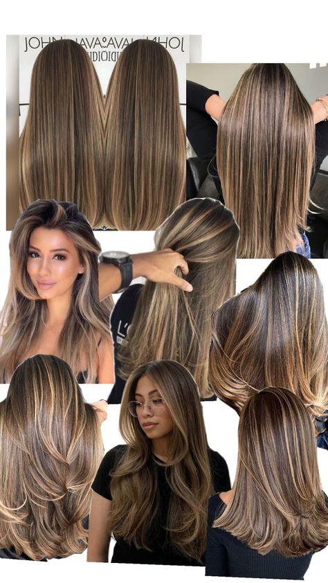 Brown Hair Gold Highlights, Blonde Light Brown Hair, Balayage Hair Caramel, Highlights Curly Hair, Hairstyle Examples, Brown Hair Looks, Hair Curling Tips, Brown Hair Inspo, Hair Inspiration Long