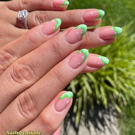 Squiggly French Tip, Squiggly French Tip Nails, Island Nails, Tip Nails, French Tips, French Tip Nails, Mani Pedi, Long Island, Hair Nails