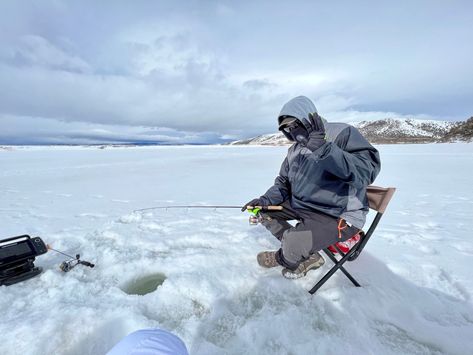 Ice Fishing in Colorado with Fish Winter Park Guides Shack Living, Fishing Couples, Grand Lake Colorado, Fishing Boots, Alaska Fishing, Fishing Backpack, Fishing Waders, Winter Fishing, Colorado Winter