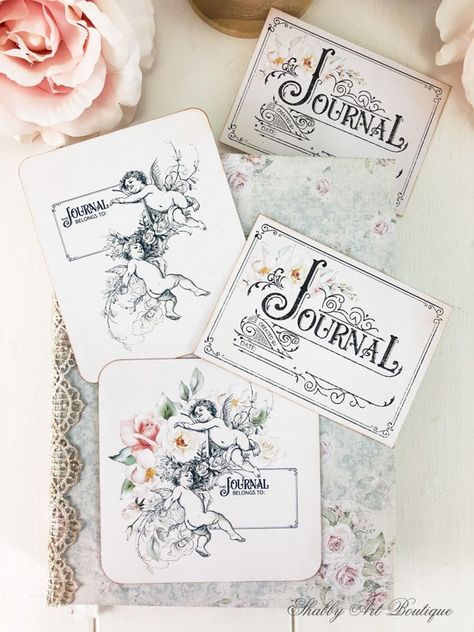 Free printable vintage bookplates for journals - download at Shabby Art Boutique Bookplates Printable Free, Book Plates Printable Free, Pretty Journals Covers, Vintage Bookplates, Art And Craft Images, Copyright Free Photos, Shabby Art Boutique, Gardening Journal, Printable Collage Sheet