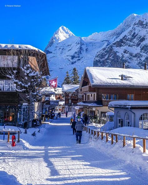 Best places to visit in Switzerland | Mürren is a Swiss mountain village at the foot of the Schilthorn at 1’650 m, which can be reached by cable car | Facebook Places To Visit In Switzerland, Switzerland Bern, Good View, Mountain Village, Cable Car, Cable Cars, Best Places To Visit, Bern, Nice View