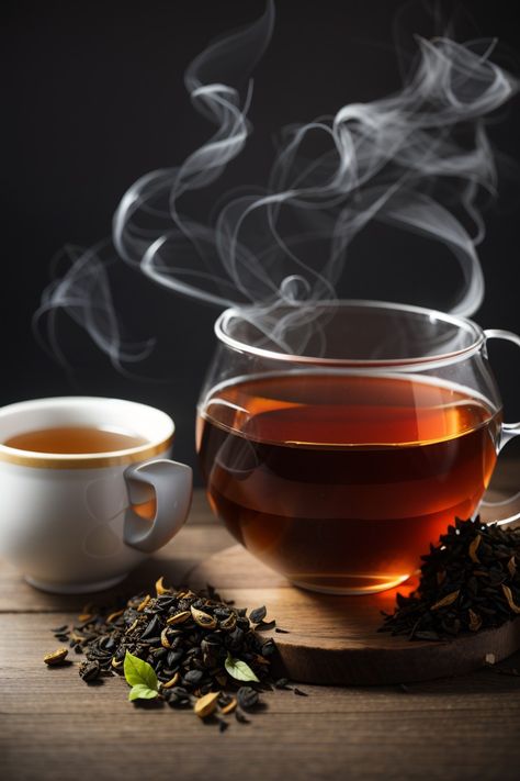 A cup of black tea coming out vapour looks nice Benefits Of Black Tea, Healing Tea Recipes, Black Tea Recipe, Healthy Teas Recipes, Tea Guide, Clove Tea, Tea For Colds, Herbal Tea Benefits, Herbal Coffee