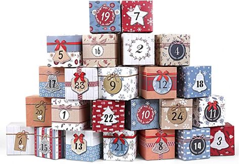 AmazonSmile: Christmas Advent Calendar Box 2022, 24 Days Countdown to Christmas Printed Cardboard Gift Treasure Box - Make & Fill Your Own Advent Calendar for Party Present Decoration : Home & Kitchen Advent Calendar Box, Advent Calendar Boxes, Girly Christmas Gifts, Christmas Phrases, Advent Calendar Gifts, Christmas Boxes, Day Countdown, 25 Days Of Christmas, Cardboard Gift Boxes