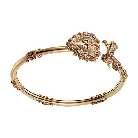 Find Dolce & Gabbana Devotion Bracelet In Yellow With Diamonds on Editorialist. Bracelet, heart-shaped, letter-shaped, set with diamonds Latest Bracelets, Yellow Bracelet, Fine Silver Jewelry, Multi Sapphire, Bracelets Gold Diamond, Black Sapphire, White Bracelets, Diamonds And Gold, Cross Bracelet