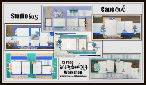 Just Crazy Blessed : Cape Cod 12" X 12" Scrapbooking Workshop! Happy July, Cut Image, Supply List, Cricut Free, Stamp Pad, Basic Shapes, Blue Dot, Shopping Websites, Close To My Heart