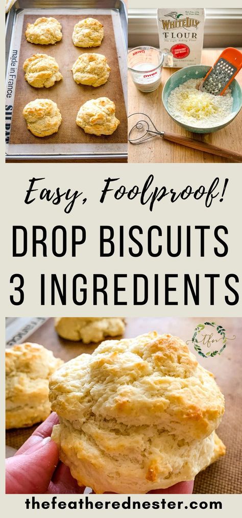 Dairy Free Drop Biscuits, Easy Tea Biscuits 3 Ingredients, Drop Biscuits Easy All Purpose Flour, Kamut Biscuits, Easy Drop Biscuits 3 Ingredients, Easy Biscuit Recipe 3 Ingredients All Purpose Flour, Sourdough Drop Biscuits, Drop Buiscits Recipes, Wheat Biscuits Easy