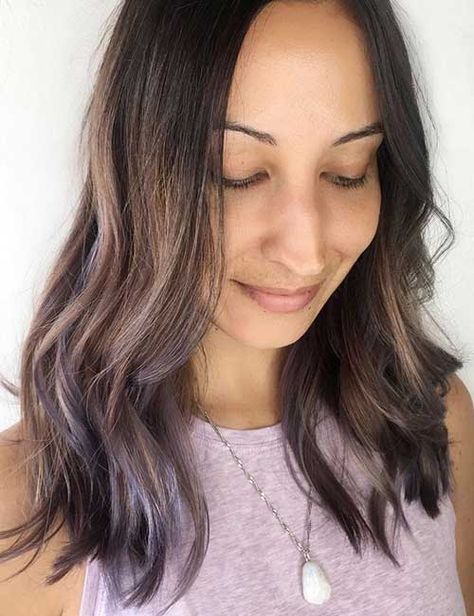 Lavender Ombre Hair - Smokey Lavender Ombre Lavender Ombre Hair, Lavender Hair Ombre, Smokey Lavender, Lavender Ombre, Lavender Highlights, Ombre Hair Color Ideas, Lavender Hair Colors, Pastel Fairy, Forest Nymph