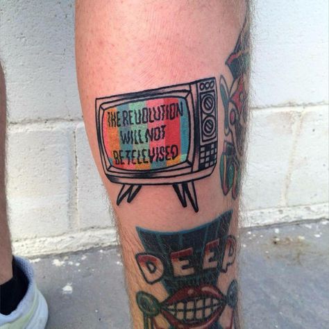 Anarchist Tattoo, Revolution Tattoo, Acab Tattoo, Tv Tattoo, Television Quotes, Gil Scott Heron, Tatuaje A Color, Badass Tattoos, Tattoo Flash Art