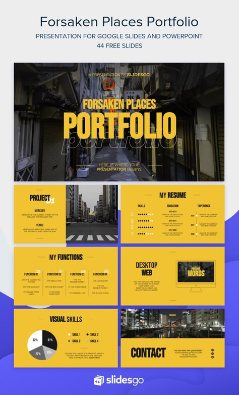 Portfolio Slide Design, Behance Template, Resume Picture, Resume Powerpoint, Cute Powerpoint, Power Point Design, Powerpoint Portfolio, Cute Powerpoint Templates, Mises En Page Design Graphique