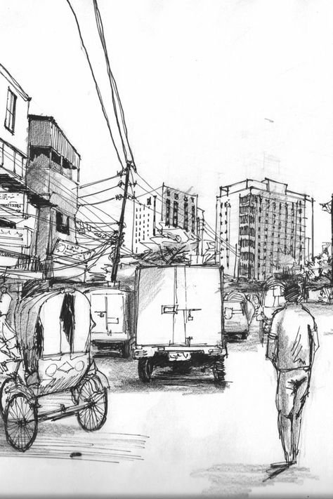 Quick sketch of my neighbourhood in Dhaka Dhaka City Drawing, Dhaka City Illustration, Urban Pencil Sketch, Pencil Composition Sketch, Urban Street Figure Sketch, Urban City Sketch, Busy Street Sketch, Perspective Sketch Human, Scenary Sketch Pencil