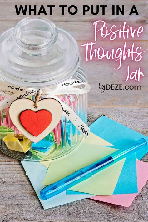 Need some cheering up? Try making a positivity jar filled with happy quotes and notes to boost your mood and positive thinking! Here are some DIY tips. Positivity Jar, Encouragement Jar, Jar Quotes, Quote Jar, Finding Love Again, Gratitude Jar, Happy Jar, Love Jar, Making Connections