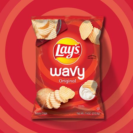 LAY'S® Wavy | Lay's Chip Flavors, Potato Chip Flavors, Cake Batter Dip, Classic Savory, Lays Chips, Lays Potato Chips, Honey Bbq, Potato Chip, Taste Made