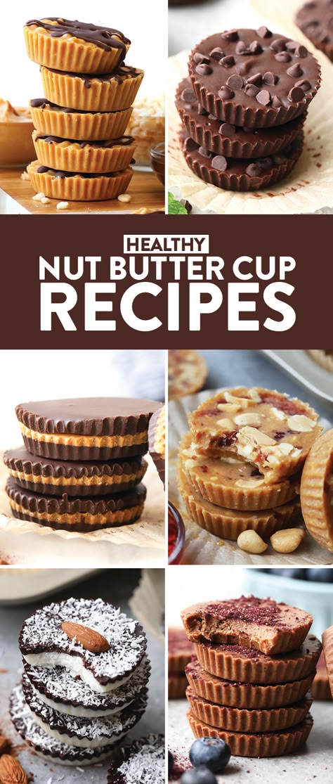 6 Healthy Nut Butter Cup Recipes {VIDEO} Recipes Using Nut Butter, Chocolate Nut Butter Recipes, Nut Butter Snack Ideas, Keto Nut Butter Recipes, Almond Butter Cups Healthy, Nut Butter Recipes Desserts, Recipes With Nut Butter, Healthy Nut Butter, Healthiest Nut Butter