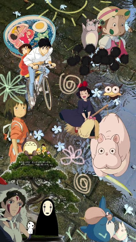 Wallpaper Studio Ghibli #studioghiblifilm #wallpaperaesthetic #wallpapercollage #wallpaper #ghibli #studioghibli Holo Wallpapers, Wallpaper Ghibli, All Studio Ghibli Movies, Wallpaper Studio, Tea Wallpaper, Personajes Studio Ghibli, Studio Ghibli Background, Studio Ghibli Characters, Cute Mobile Wallpapers