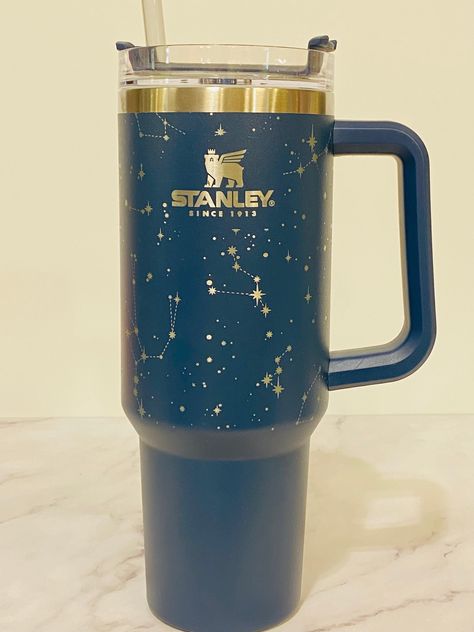 This listing is for a brand new, AUTHENTIC Stanley tumbler that has been laser engraved with a full, 360-degree wrap. Our tumblers are laser engraved (no vinyl) and will last a lifetime with proper care and handling. It is highly recommended that tumblers are hand-washed only, including lids and straws. All of our tumblers are purchased directly from Stanley or other reputable retailers. Each tumbler is brand new, never used - we remove the cardboard sleeve/tag to engrave the design and then eac Engraved Cup Ideas, Stanley Engraving Ideas, Stanley Engraving, Stanley Colors, Copo Stanley, Stanley 40oz Tumbler, Trendy Water Bottles, Custom Stanley, Flower Tumbler