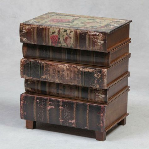 Heh, it looks like books, but it's a chest of drawers! Brilliant.... right? RIGHT! Not to mention (you guessed it) It's in our sale! Hot diggity! Find them here http://ow.ly/LoEh30izNTz #bath #sale #bedroom #living Colourful Bedside Table, French Bedside Tables, Antique End Tables, Stacked Books, Home Interiors And Gifts, Book Cabinet, Pile Of Books, Bedside Chest, Set Of Drawers