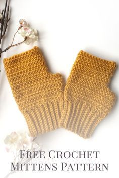 Fingerless Gloves Crochet Tutorial, Crochet Handwarmers Pattern, Mittens Pattern Crochet, Crochet Handwarmers, Fingerless Mittens Crochet, Crocheted Gloves, Crochet Gloves Free Pattern, Crochet Fingerless Gloves Free Pattern, Crochet Baby Mittens