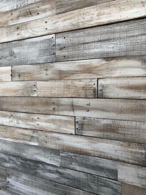 White and gray wash pallet wood wall White Wash Pallet Wood, Pallet Wall White Wash, White Washed Walls Rustic, White Wash Pallet Wall, Whitewash Pallet Wall, Grey Wood Accent Wall, White Washed Wood Walls, White Pallet Wall, Gray Wood Wall