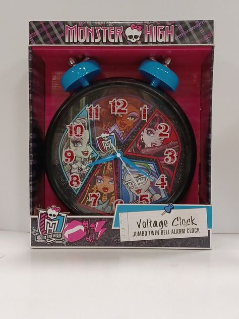 MONSTER HIGH VOLTAGE JUMBO TWIN BELL ALARM CLOCK Girls Bedroom Table Sleep Read. Condition is New. Shipped with USPS Ground Advantage. Monster High Bedroom, Bedroom Table, High Voltage, Anime Quotes, Childhood Toys, Alarm Clock, Monster High, Girls Bedroom, Twins