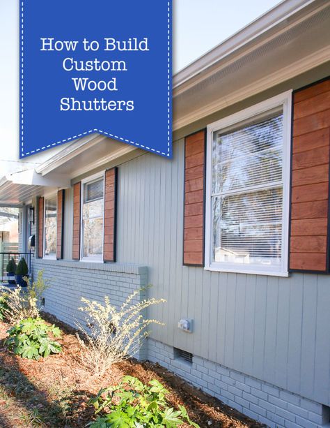 Diy Wood Shutters, Modern Shutters, Wood Shutters Exterior, Rustic Decor Ideas, Green Shutters, Custom Shutters, House Shutters, Diy Shutters, Old Shutters